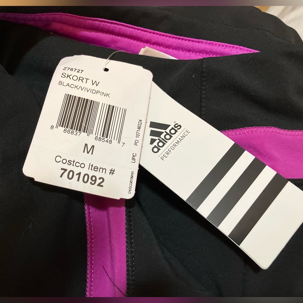 Adidas Black & Vivid Pink Performance Climalite Skort-Medium NWT - Picture 5 of 9